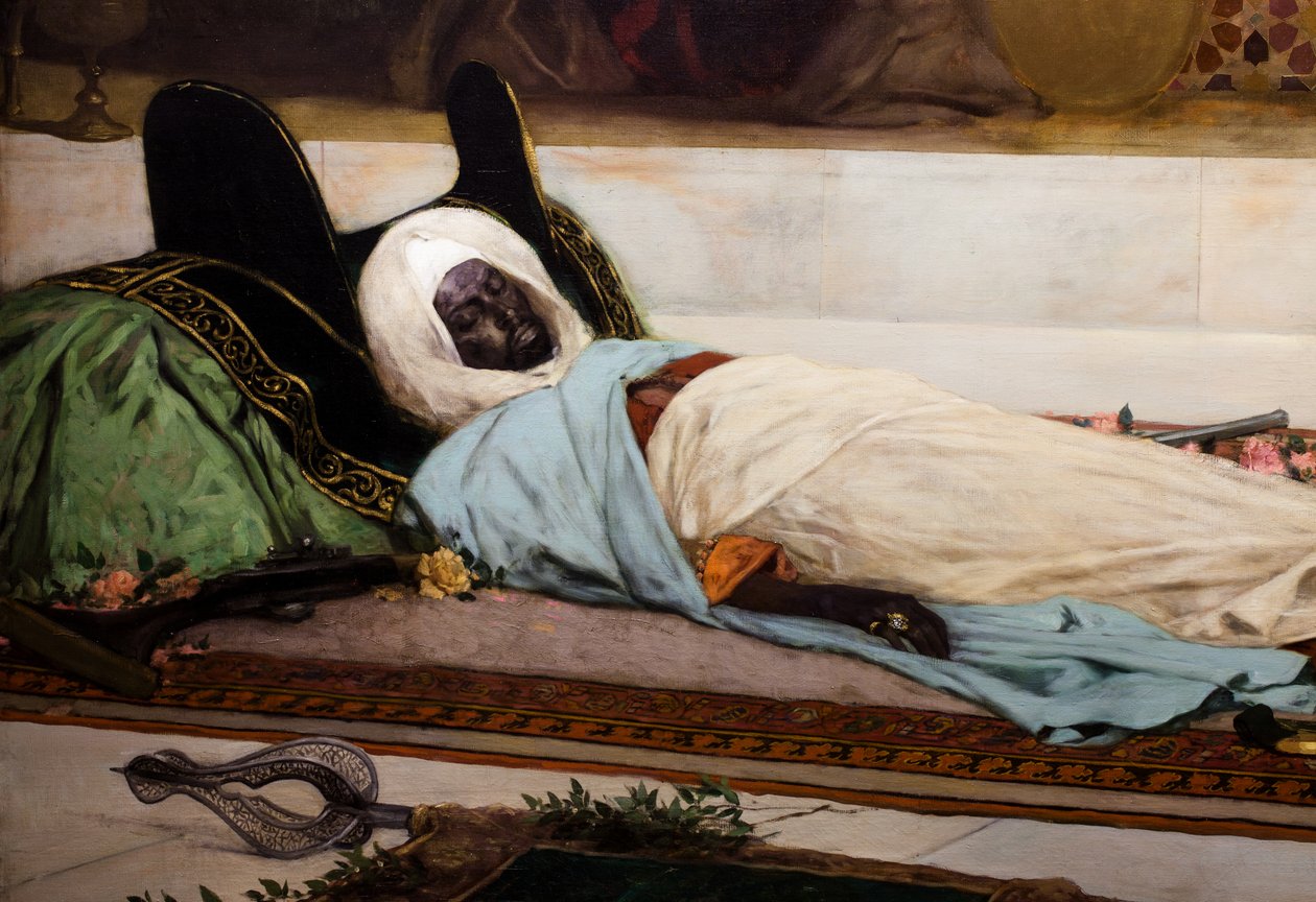 Le jour des funerailles - Cena de Marrocos (pormenor) de Jean Joseph Benjamin Constant