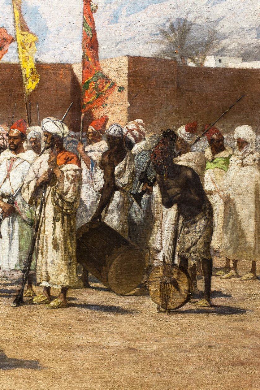 Os Últimos Rebeldes, cena histórica marroquina (pormenor) de Jean Joseph Benjamin Constant