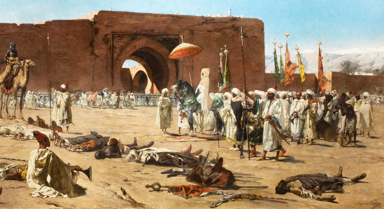 Os Últimos Rebeldes, cena histórica marroquina (pormenor) de Jean Joseph Benjamin Constant