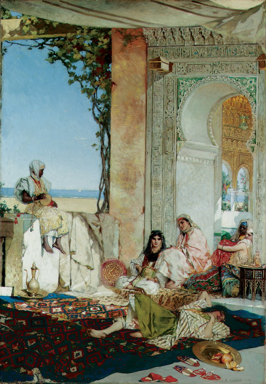 Mulheres de um harém em Marrocos, 1875 de Jean Joseph Benjamin Constant