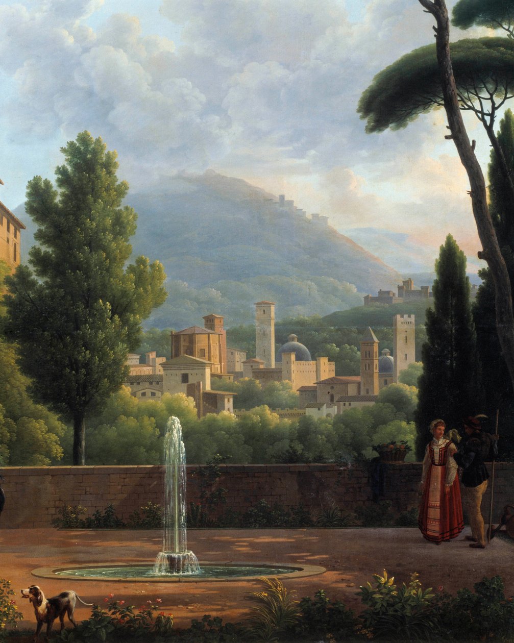 Landscape tem o Pormenor da Fonte de um quadro de Joseph Bidault (1758-1846). 1821 Valência. Museu de Belas Artes de Jean Joseph Bidault