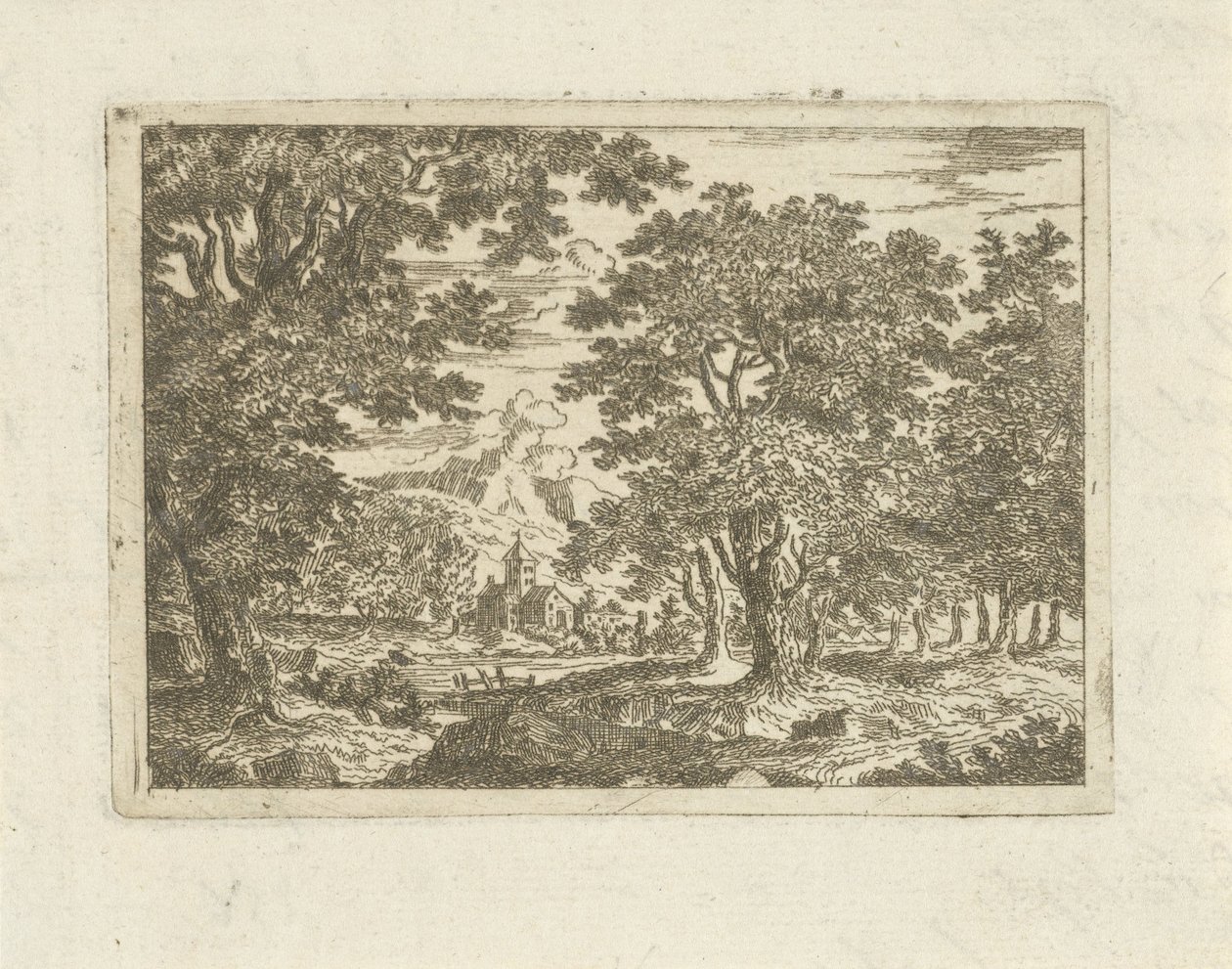 Paisagem com construção em pedra de Jean Joseph Hanson