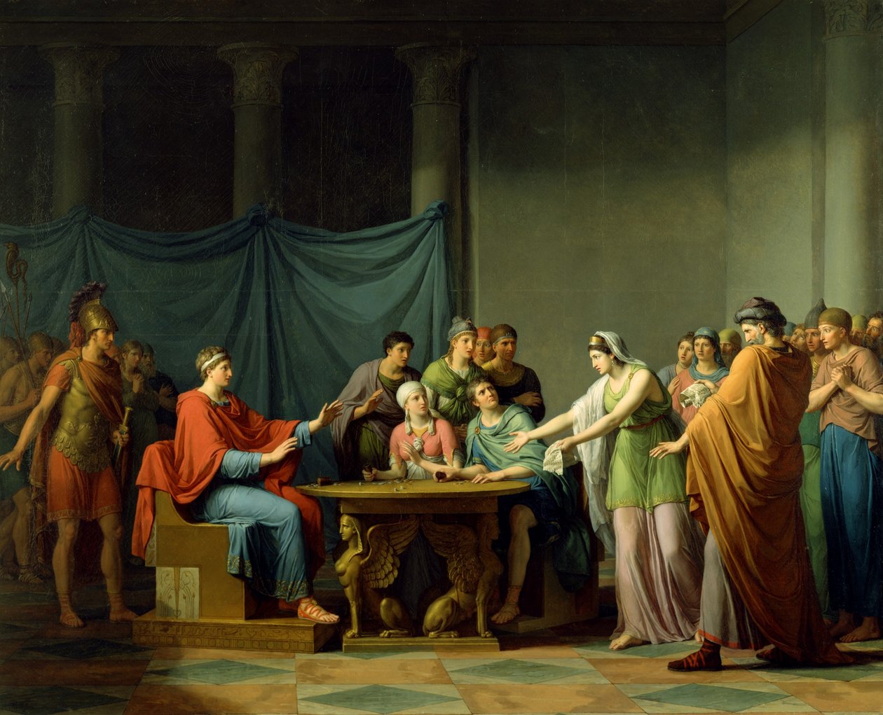 Berenice a repreender Ptolomeu de Jean Joseph Taillasson