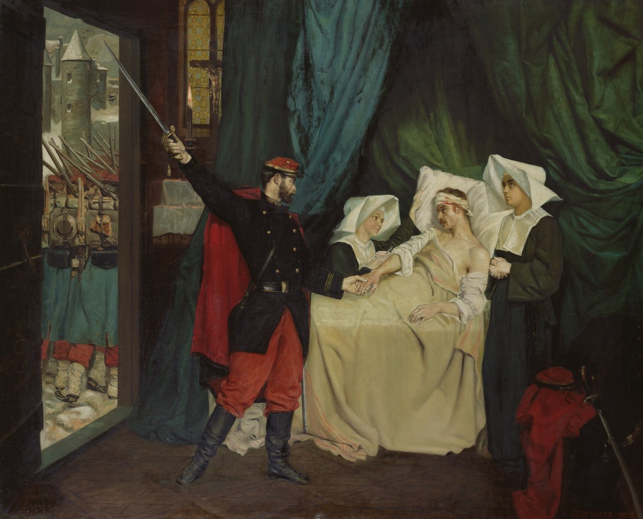 Cena Durante a Guerra de 1870 de Jean Joseph Weerts