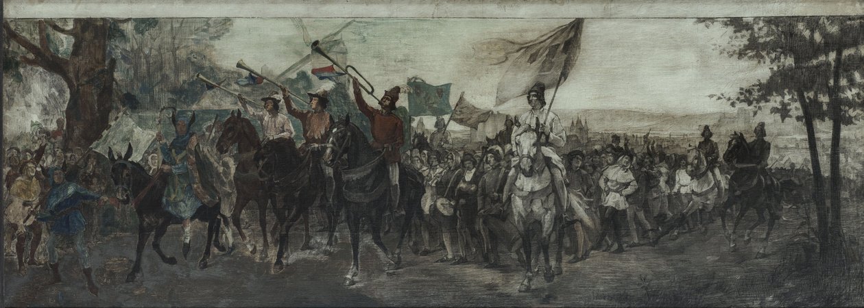Esboço para a decoração da galeria da Cour d