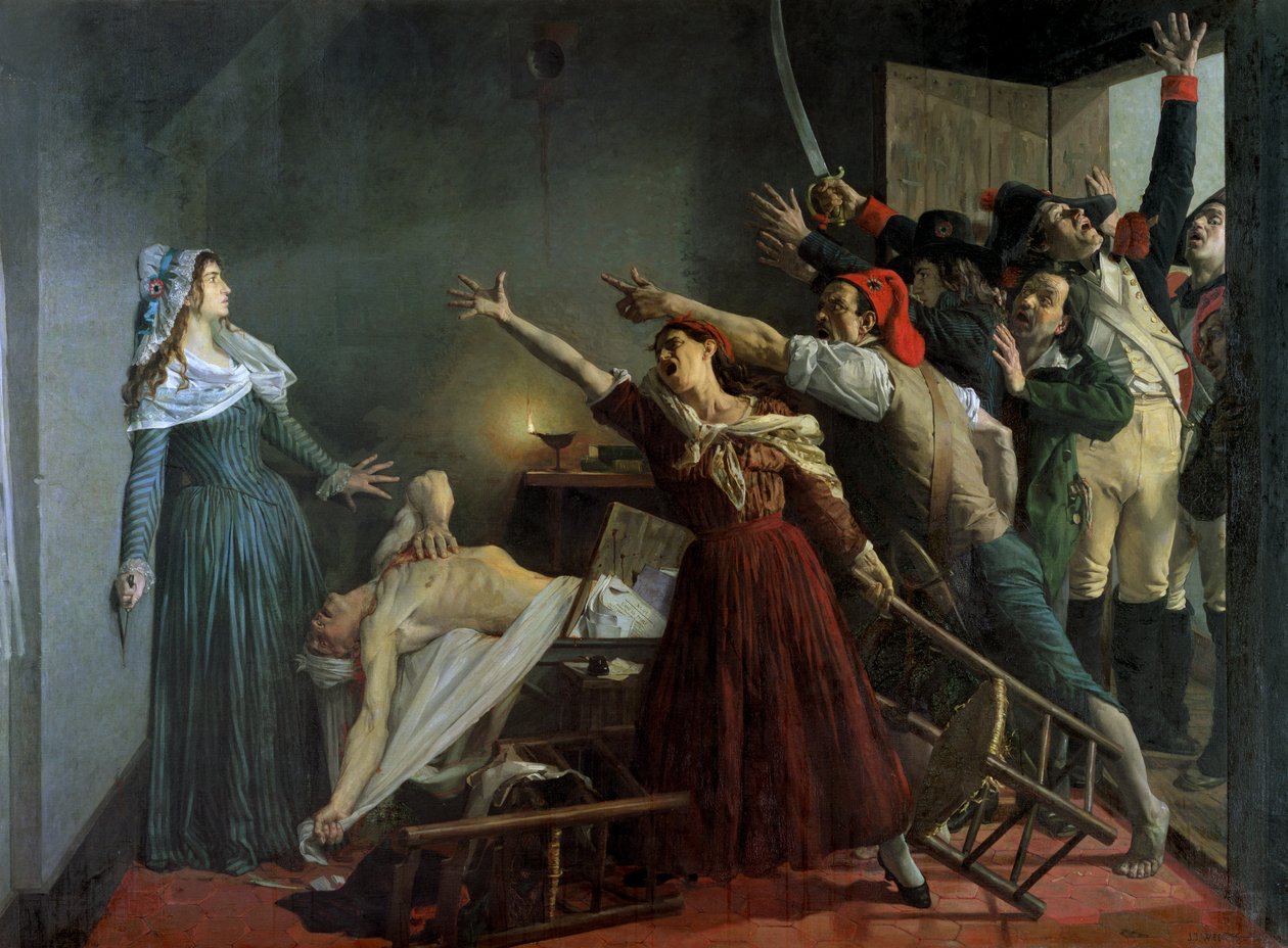O Assassinato de Marat, 1886 de Jean Joseph Weerts