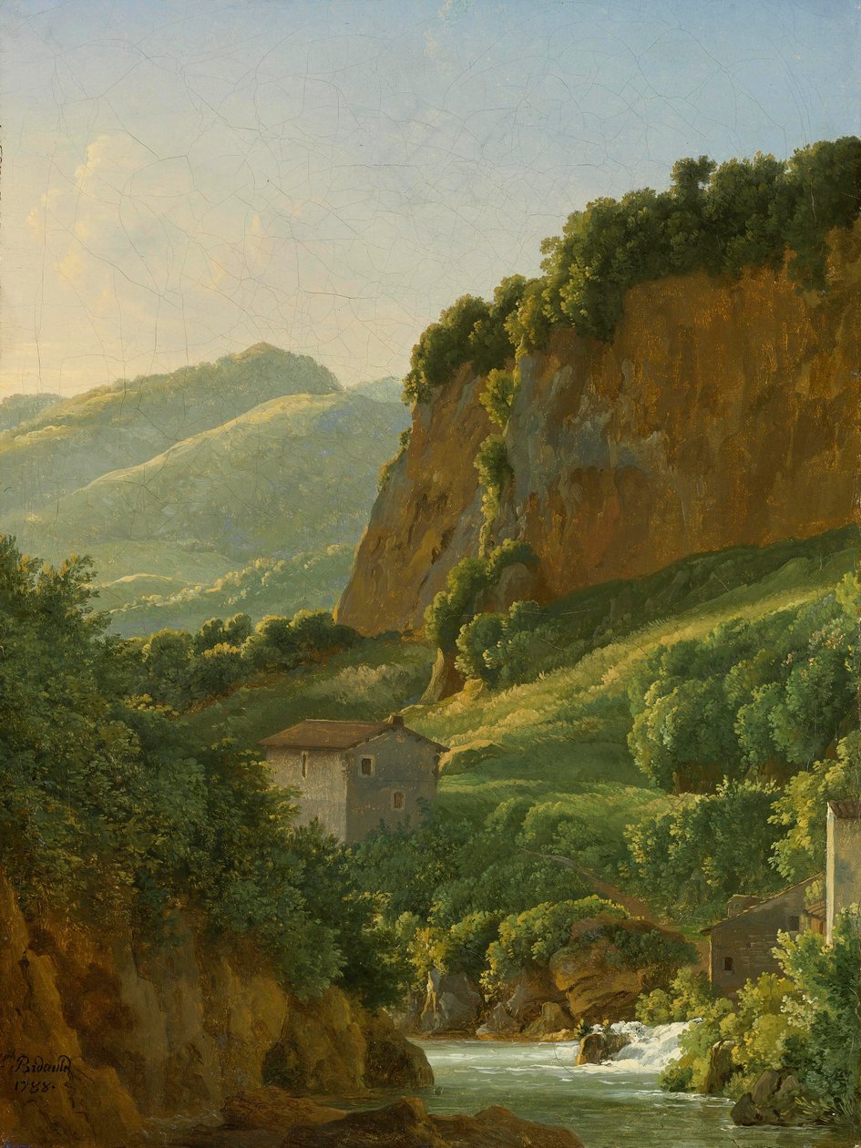 Vista do mosteiro de San Cosimato, a norte de Roma de Jean Joseph Xavier Bidauld