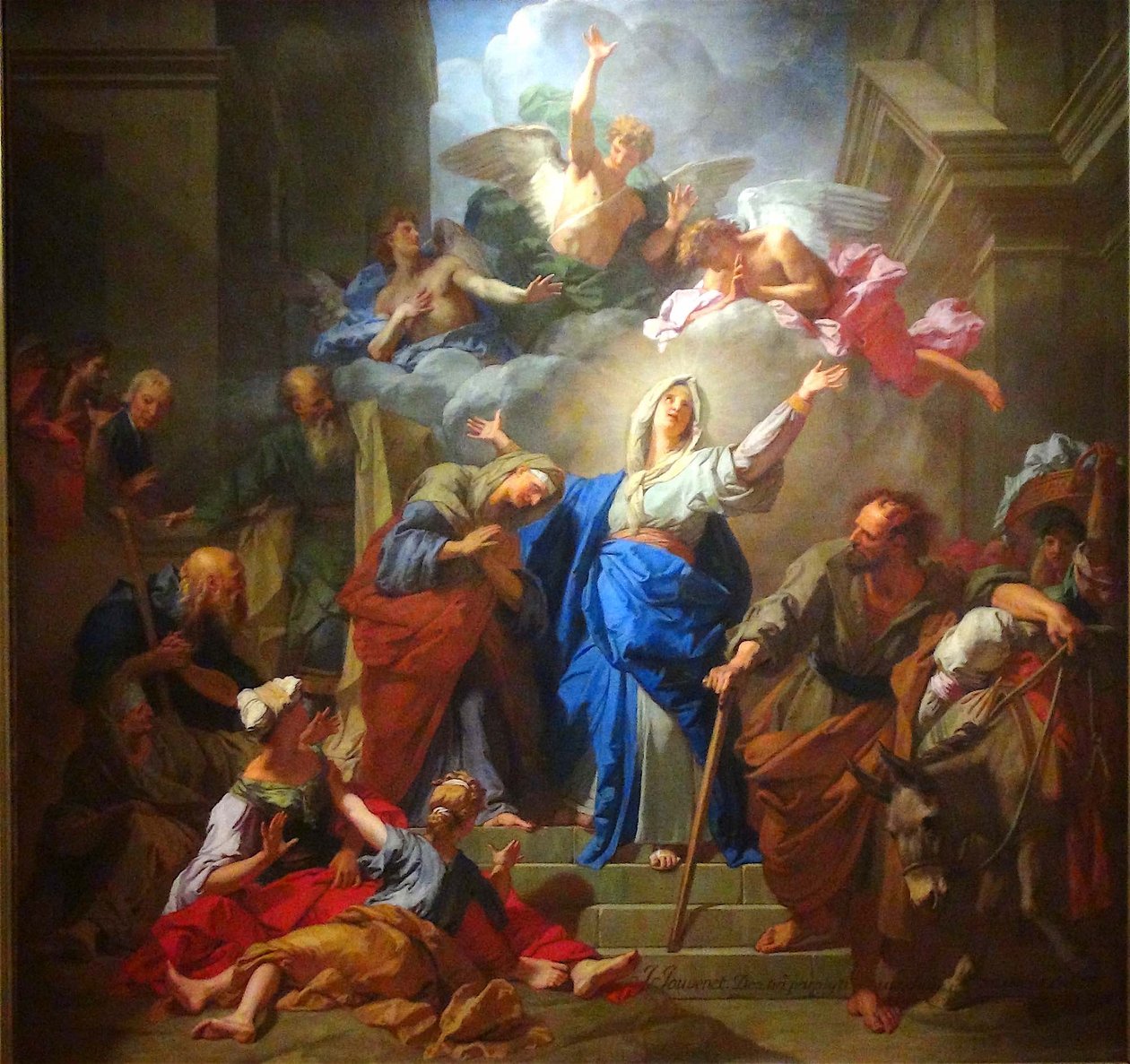 Francês: La Visitation de la Vierge (Le Magnificat) Visitação da Virgem, de Jean Jouvenet de Jean Jouvenet