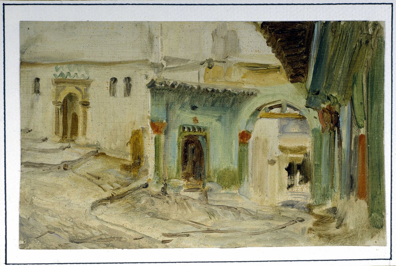 Le cafe dit "de Fromentin", Argel por Lecomte du Nouy (1842 - 1923), final do século XIX de Jean Jules Antoine Lecomte du Nouy