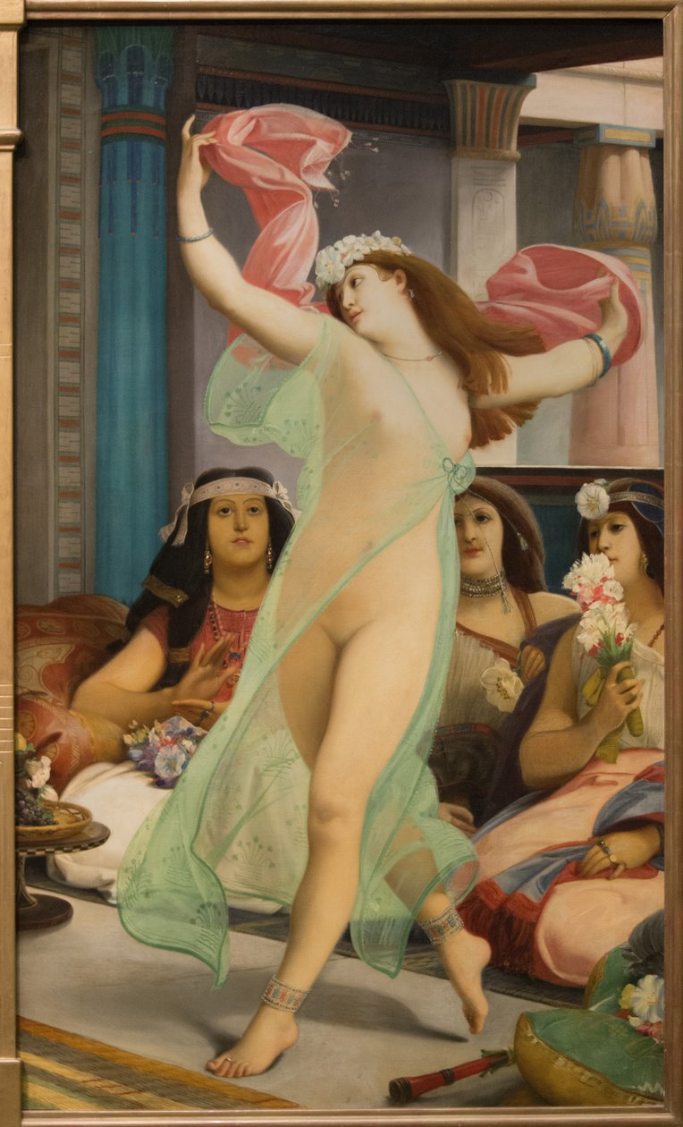Dançarina Oriental em um harém de Jean Jules Antoine Lecomte du Nouy