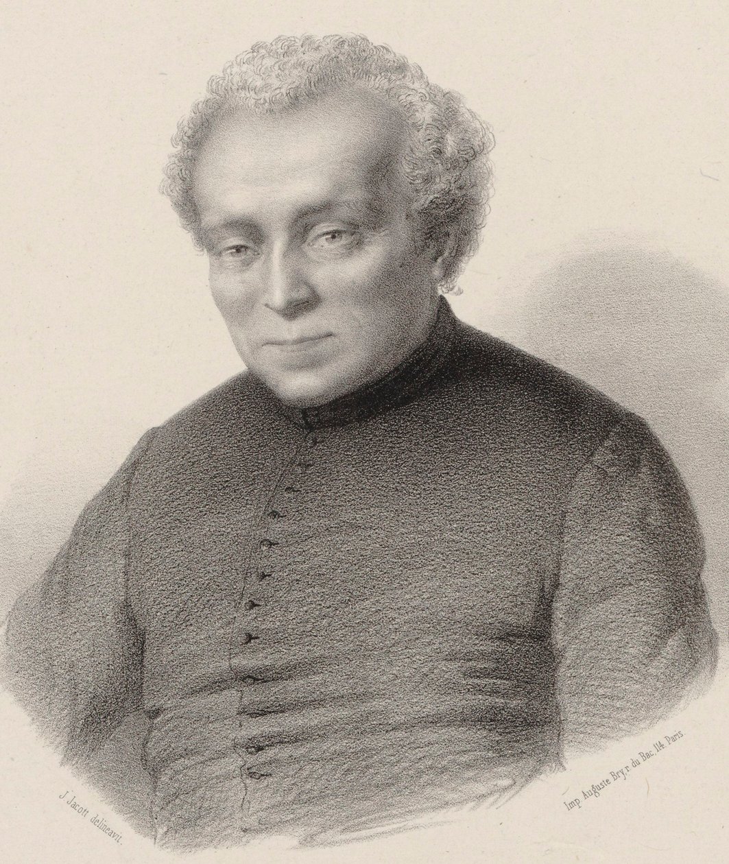 Retrato do compositor Louis Lambillotte 1797-1855. de Jean Julien Jacott