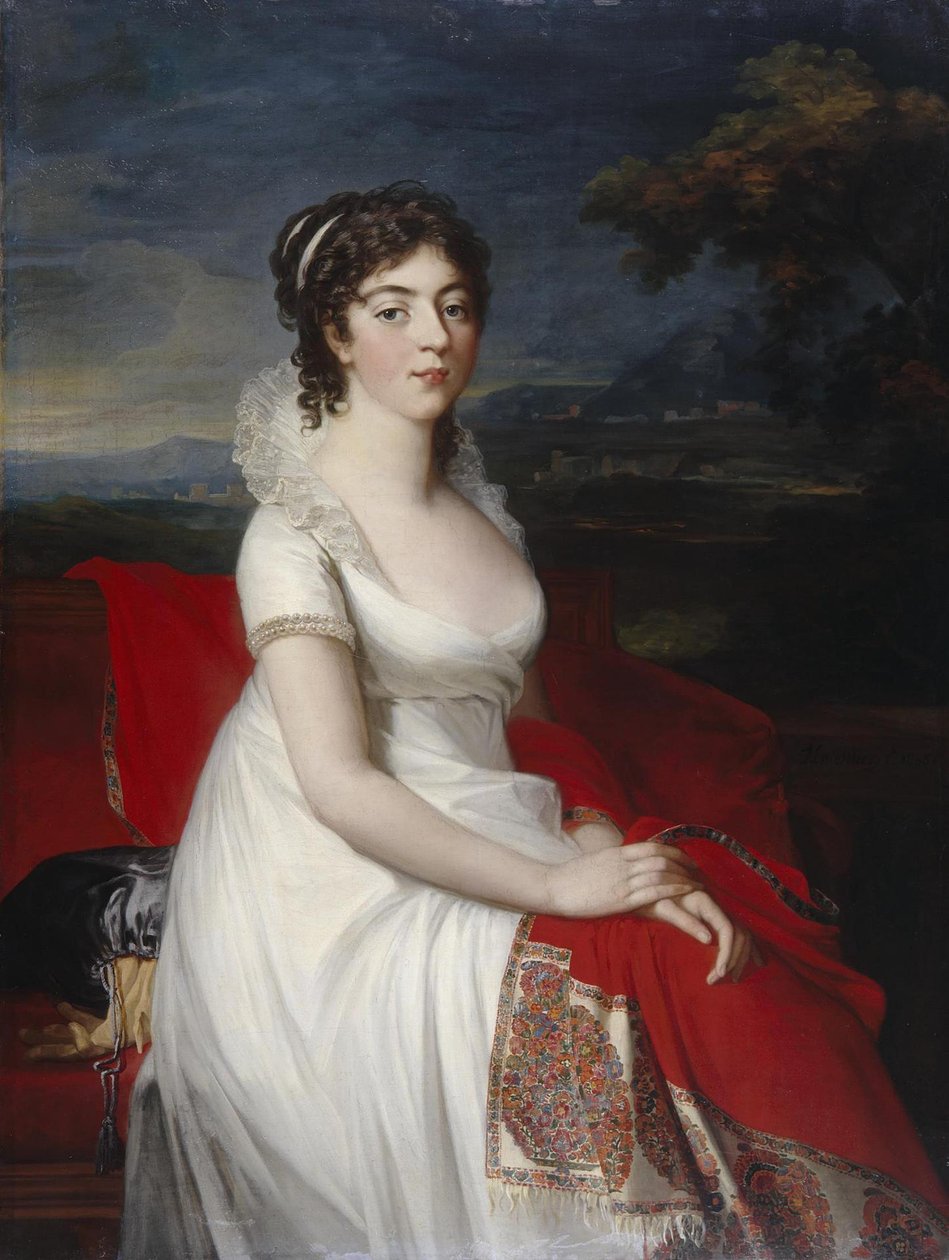 Retrato da Condessa Obolenskaya, 1806 de Jean Laurent Mosnier