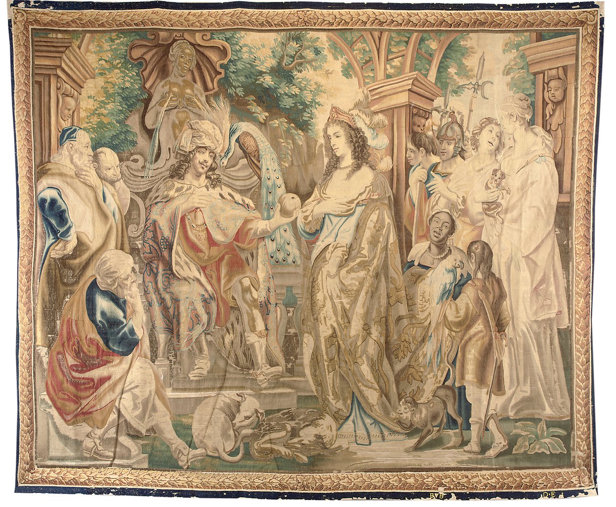 Tapeçaria de Bruxelas de um conjunto de seis, c.1650 (lã e seda) de Jean Le and Eggermans Daniel II Clerc