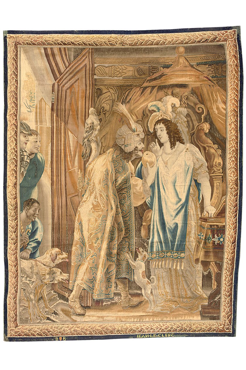Tapeçaria de Bruxelas de um conjunto de seis, c.1650 (lã e seda) de Jean Le and Eggermans Daniel II Clerc