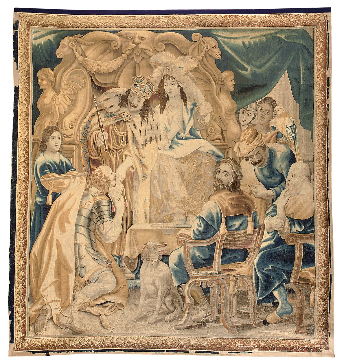 Tapeçaria de Bruxelas de um conjunto de seis, c.1650 (lã e seda) de Jean Le and Eggermans Daniel II Clerc