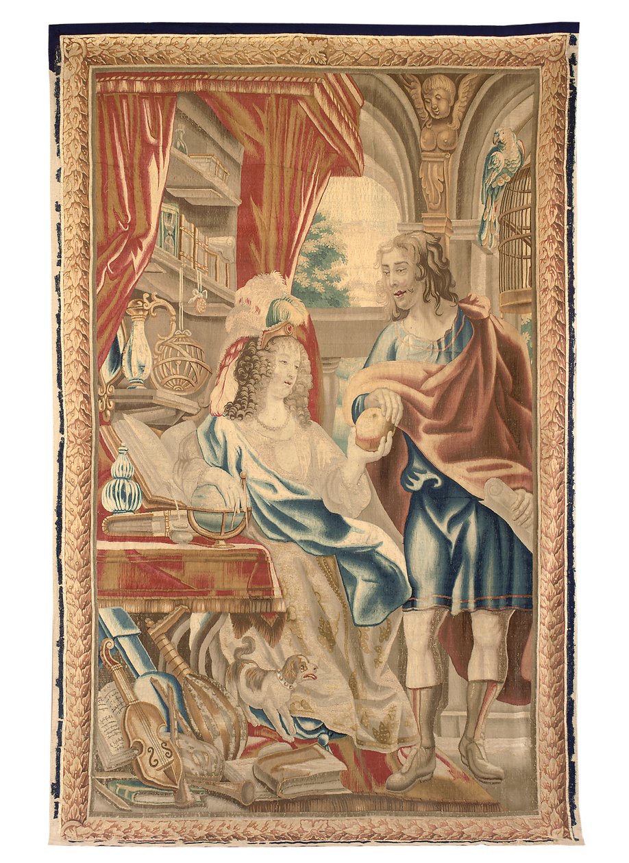Tapeçaria de Bruxelas de um conjunto de seis, c.1650 (lã e seda) de Jean Le and Eggermans Daniel II Clerc