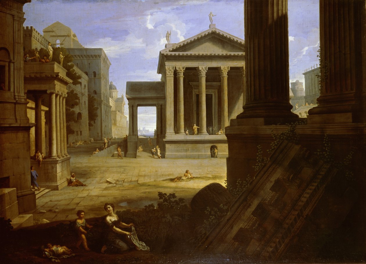 Praça de uma cidade antiga, final da década de 1630 de Jean Le Maire