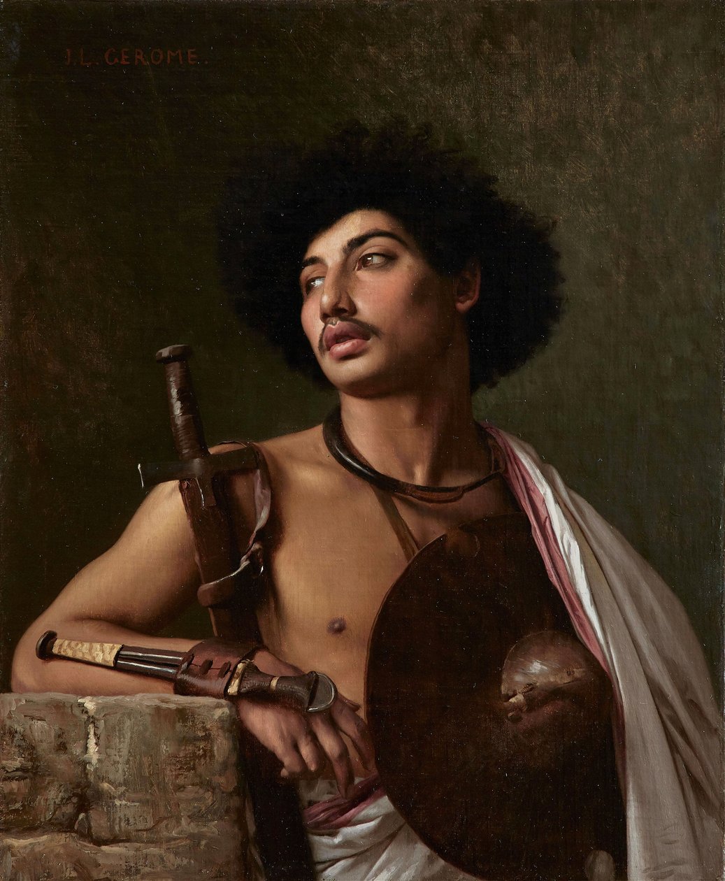 Um guerreiro de Bischari de Jean Leon Gerome