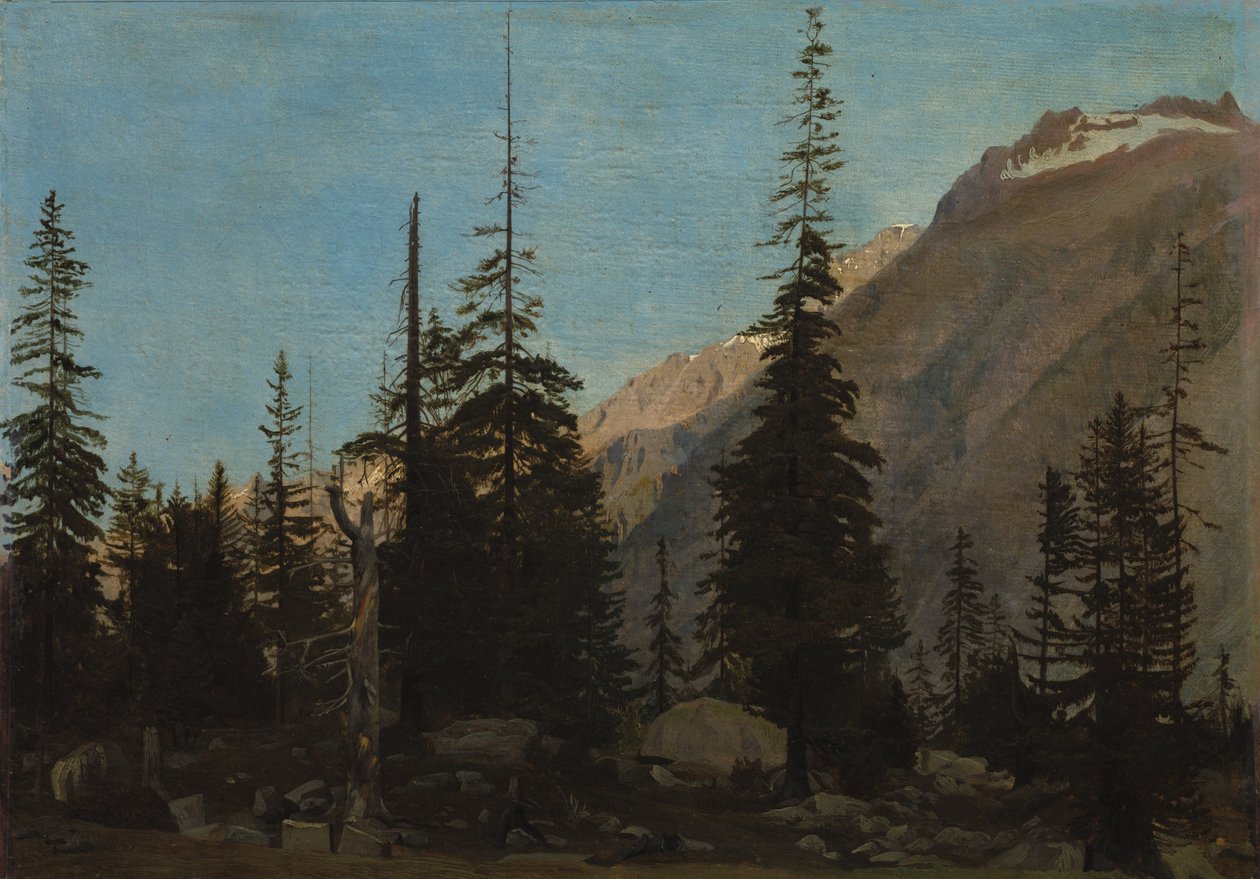 Paisagem alpina: O Handegg, Suíça de Jean Leon Gerome