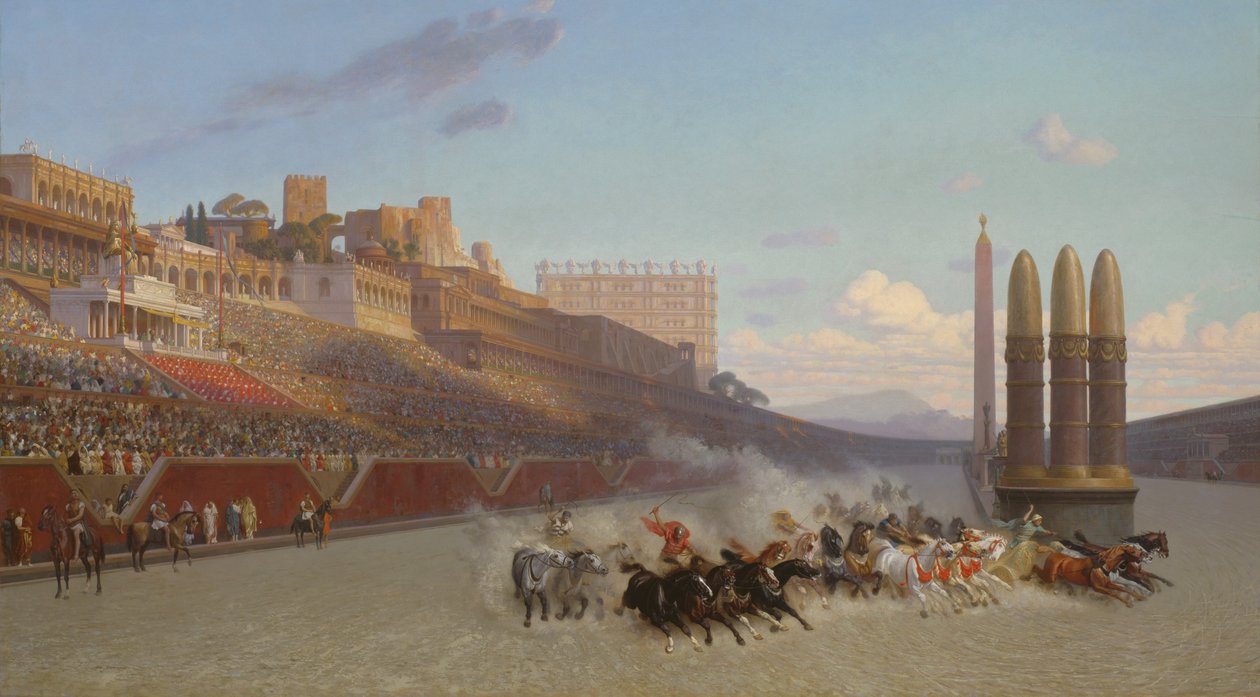 Corrida de Carruagens, 1876 de Jean Leon Gerome
