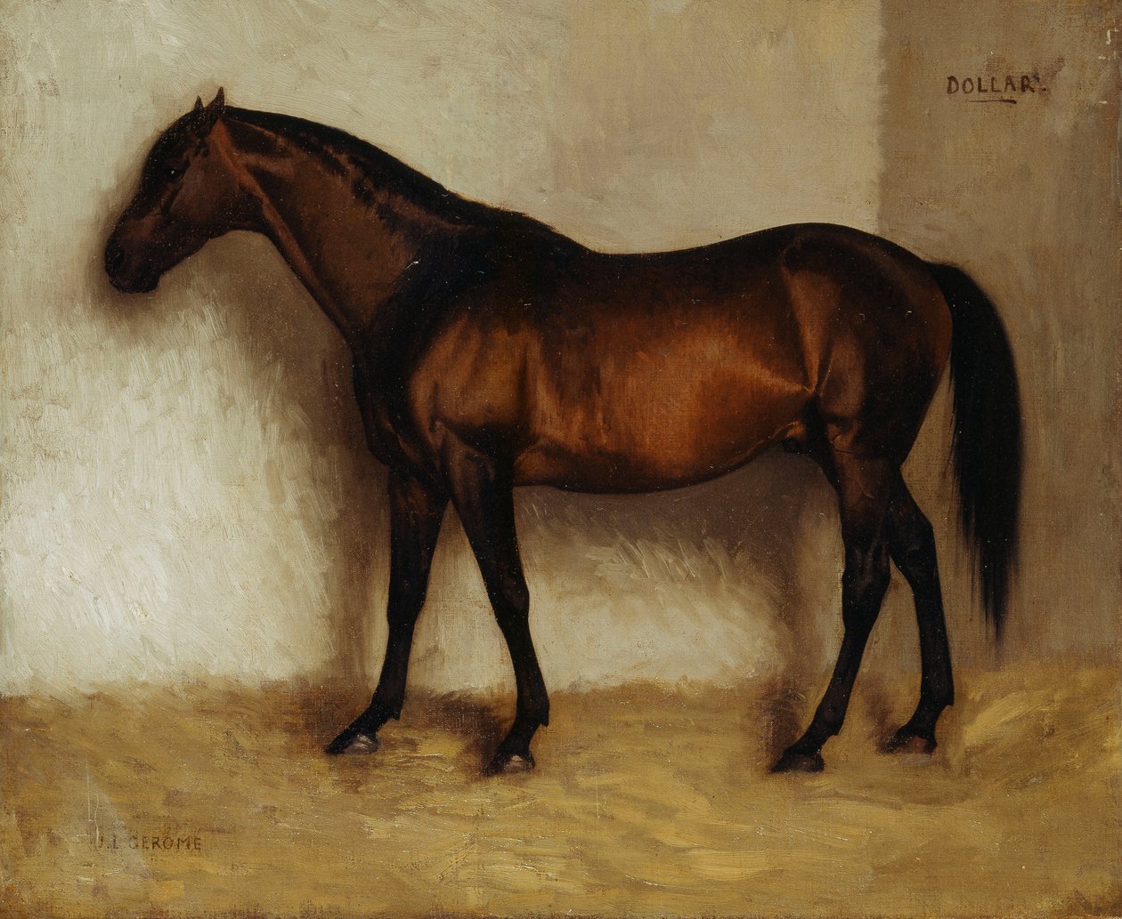 Dólar, um caçador de baías em uma caixa solta, de Jean Leon Gerome