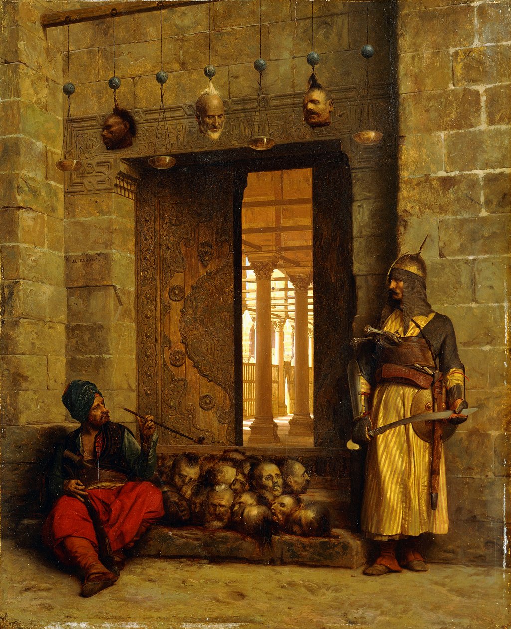 Chefes dos Rebeldes Beys na Mesquita-El Assaneyn, 1866 de Jean Leon Gerome
