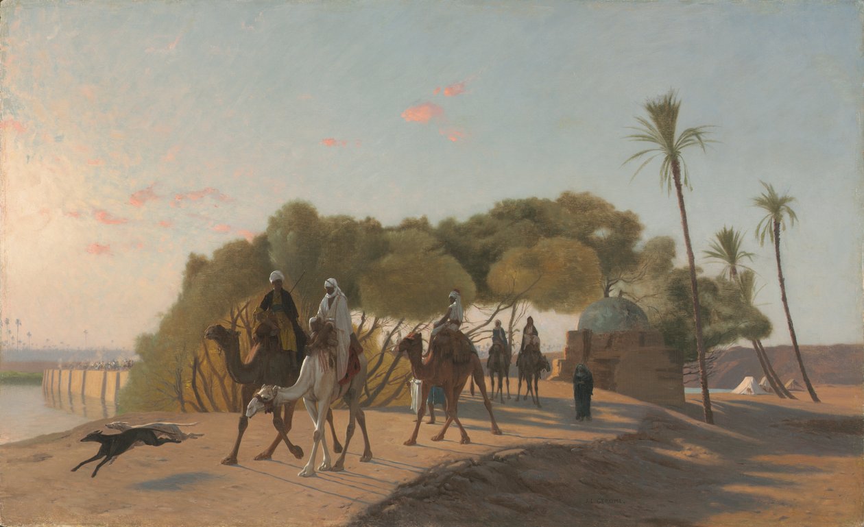 Saindo do Oásis de Jean Leon Gerome