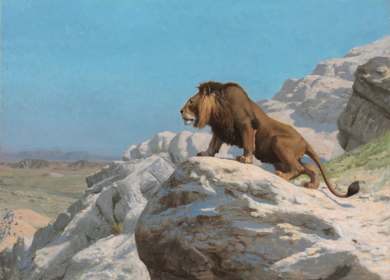 Leão em guarda de Jean Leon Gerome