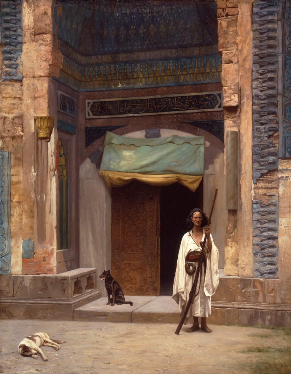 Portal da Mesquita Verde (óleo sobre tela) de Jean Leon Gerome