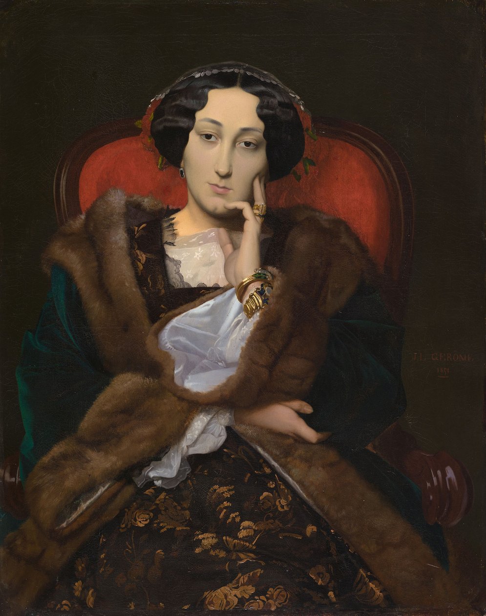 Retrato de uma mulher de Jean Leon Gerome