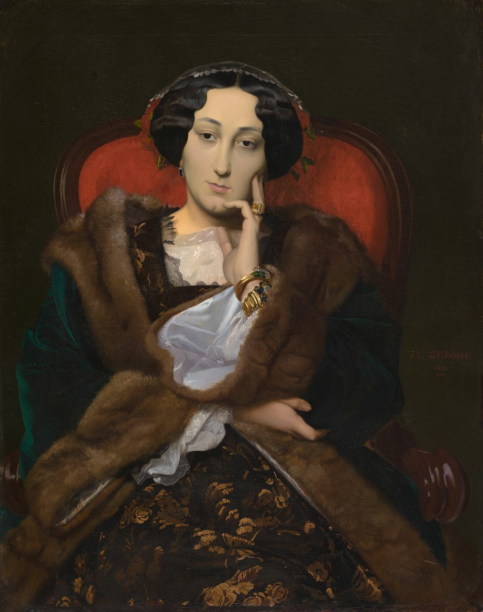 Retrato de uma mulher de Jean Leon Gerome