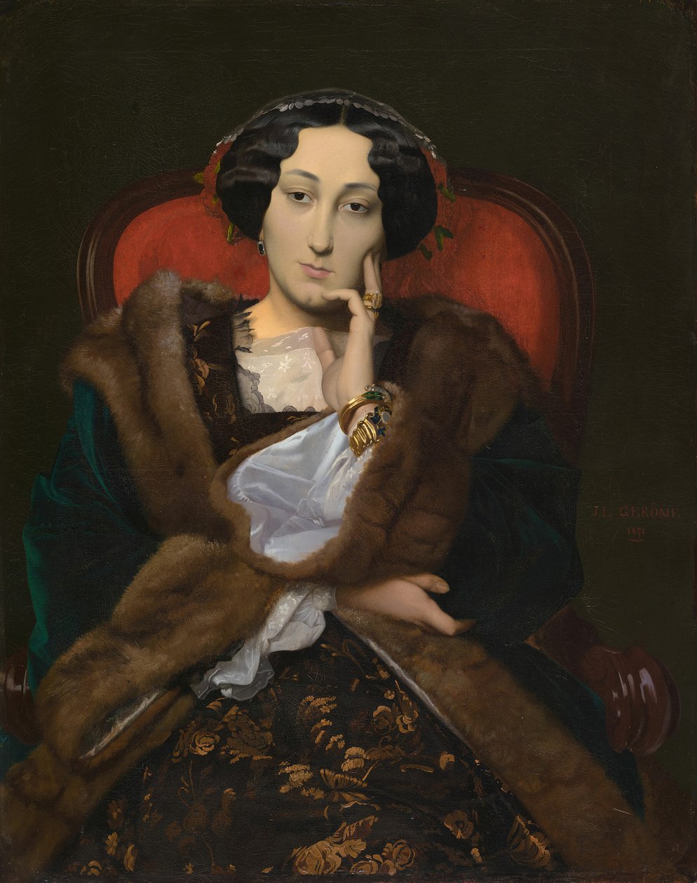 Retrato de uma mulher, 1851. de Jean Leon Gerome