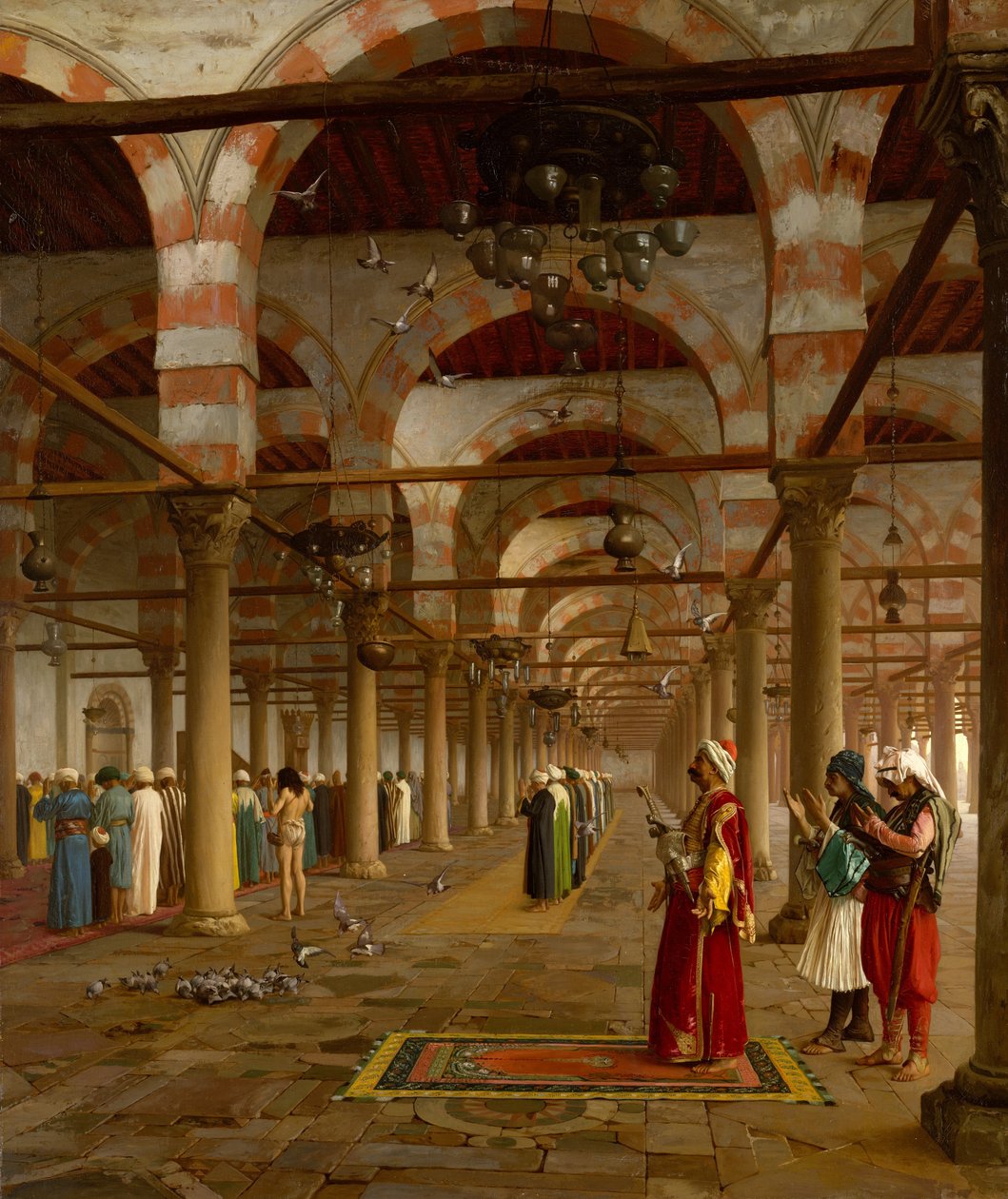 Oração na mesquita, 1871. de Jean Leon Gerome