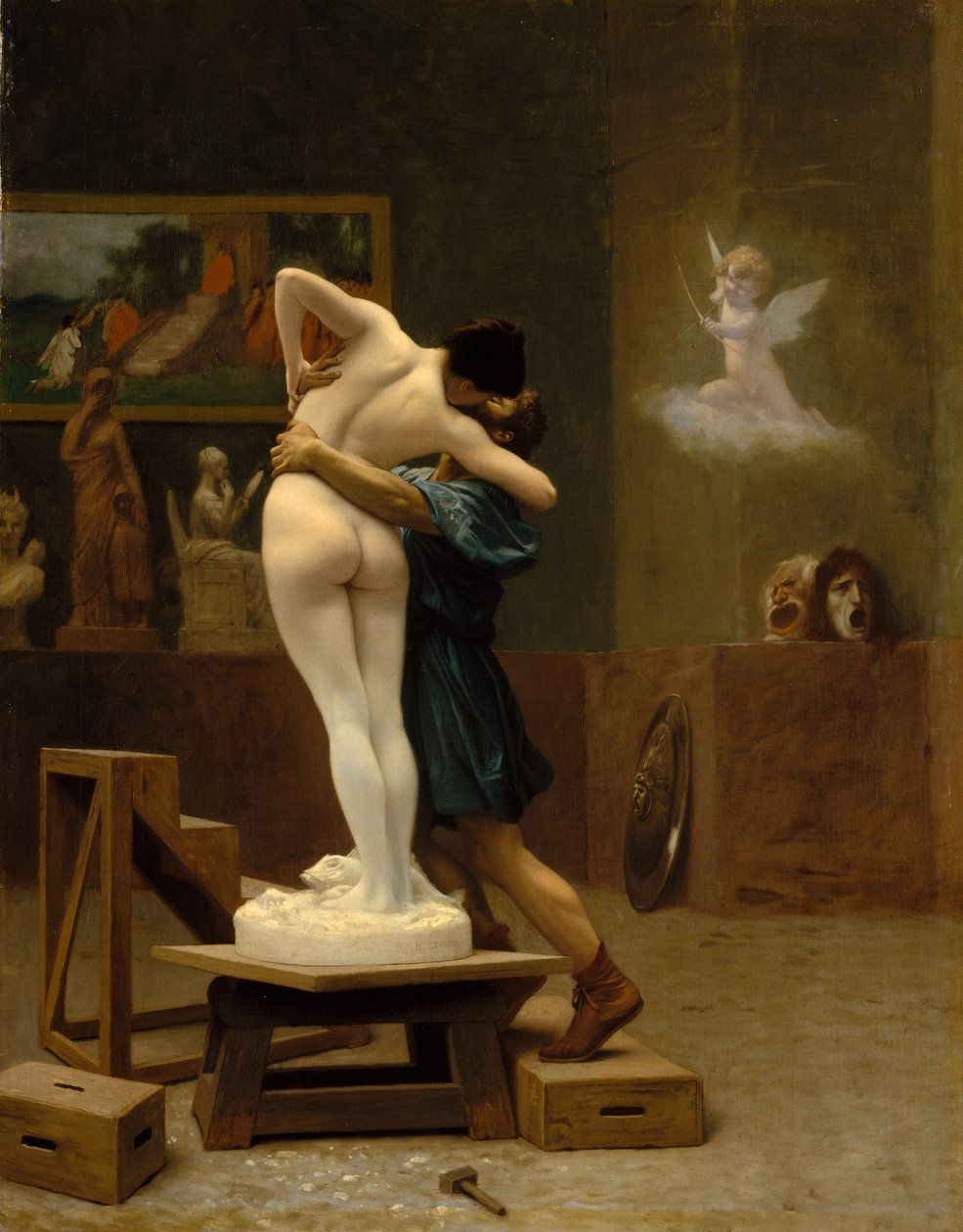 Pigmalião e Galatéia, c.1890 (óleo sobre tela) de Jean Leon Gerome