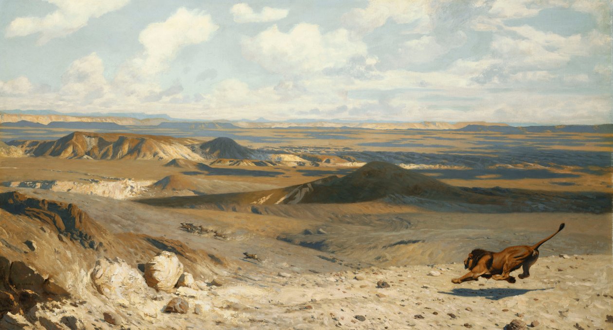 A perseguição; A perseguição, 1889 de Jean Leon Gerome