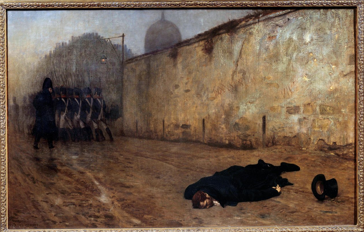 A execução do marechal Michel Ney (1769-1815) às nove horas da manhã do dia 7 de dezembro de Jean Leon Gerome