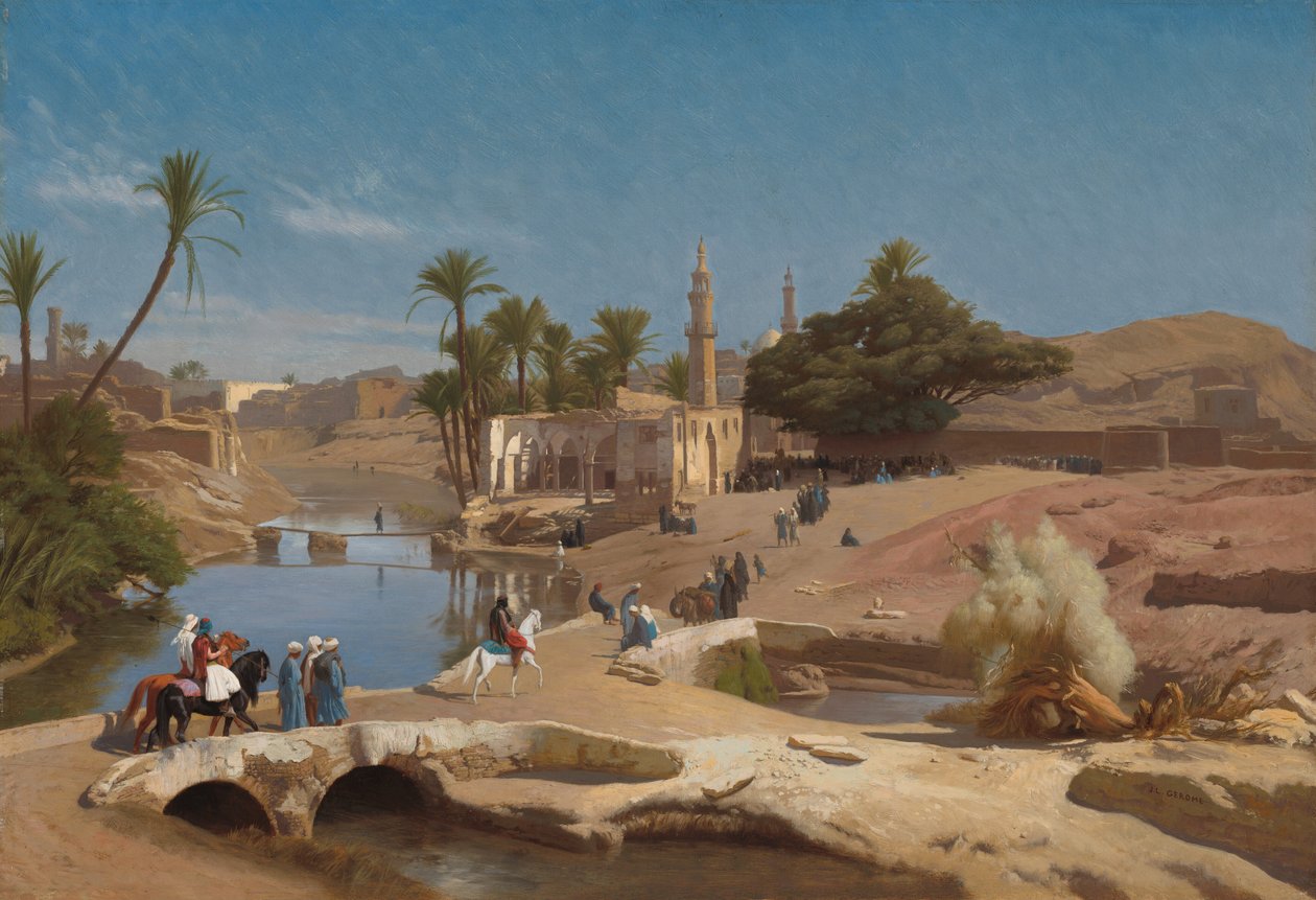 Vista de Medinet El-Fayoum, c. 18681870. de Jean Leon Gerome