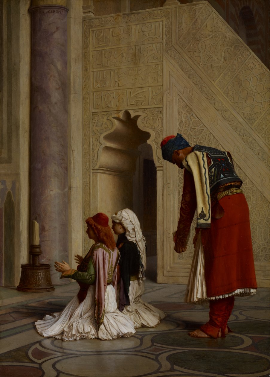 Os jovens gregos na Mesquita de Jean Leon Gerome