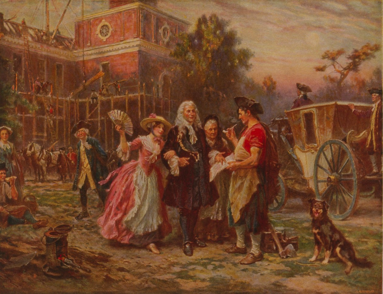 Construindo o berço da liberdade, c.1930 de Jean Leon Gerome Ferris