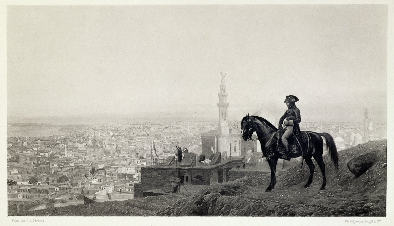 General Bonaparte no Cairo, de uma coleção de obras de Jean-Leon Gerome em 100 fotos, 1881 (fotogravura) de Jean Leon after Gerome