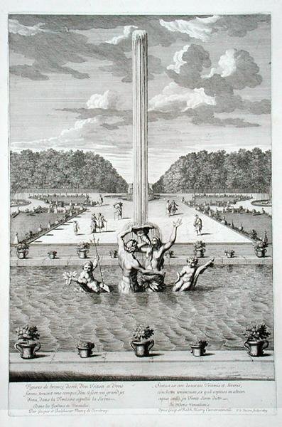 Fonte com Tritão e Sirenes, Versalhes de Jean Lepautre