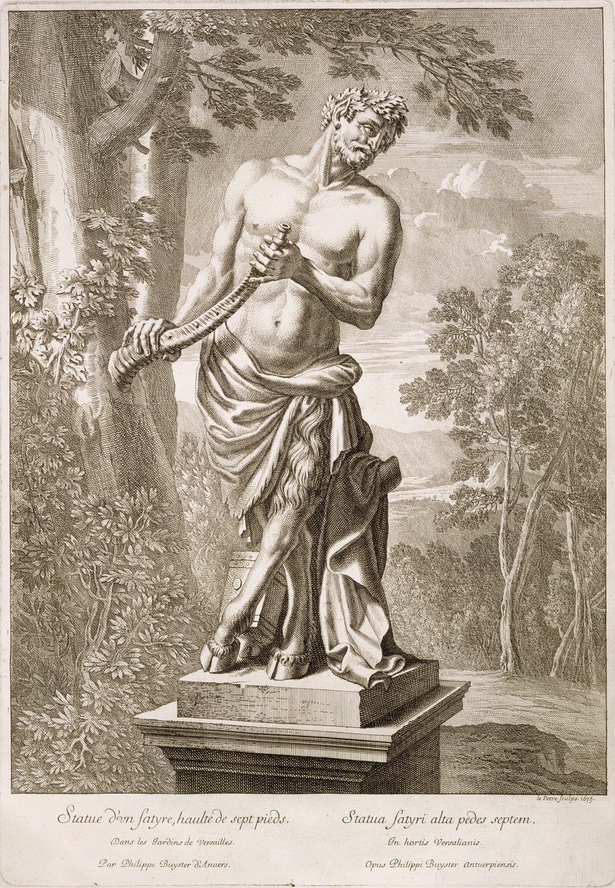 Estado de um sátiro de Philip de Buyster em Versalhes, 1675 de Jean Lepautre