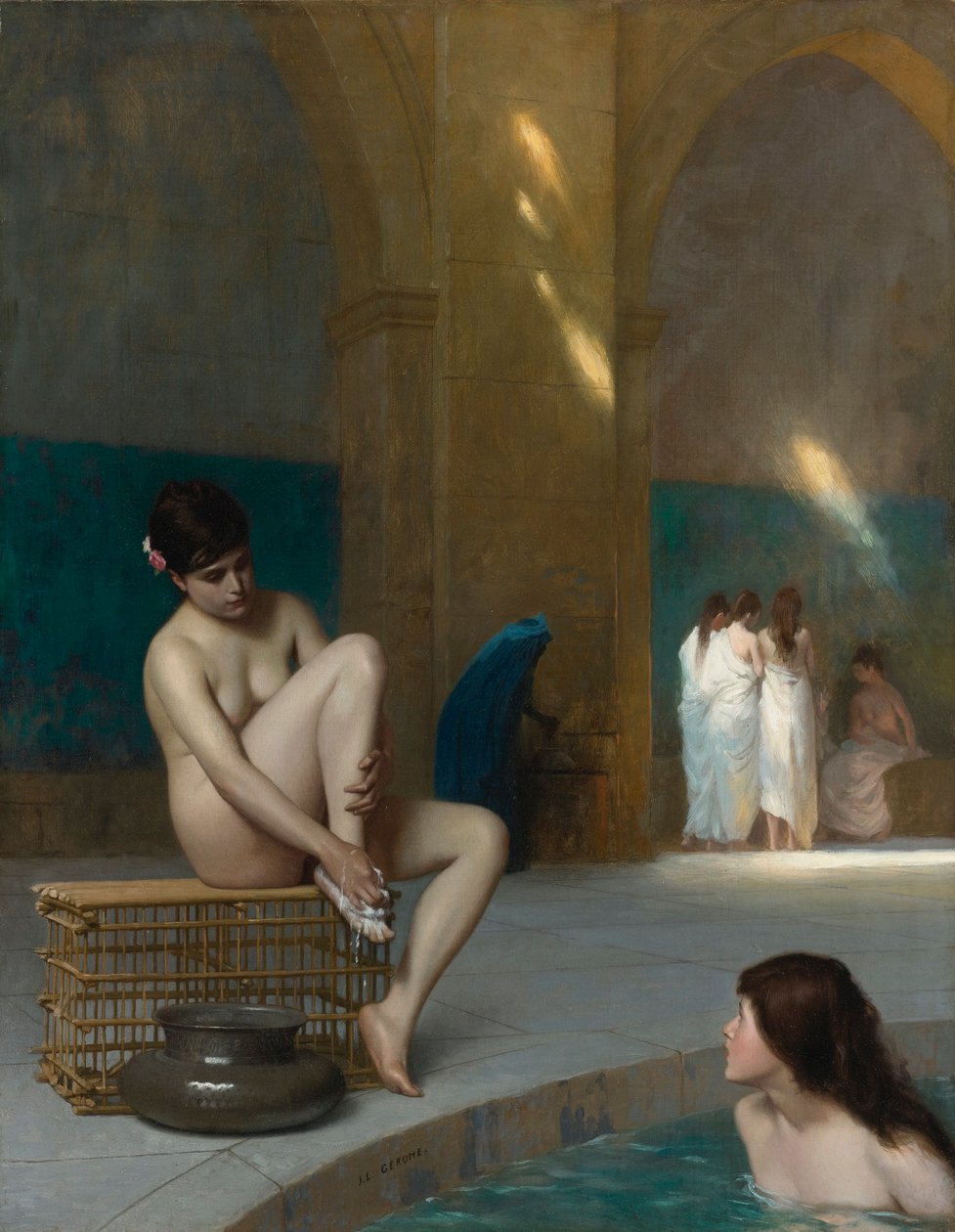 Francês:  Femme nue Mulher nua de Jean Leon Gerome
