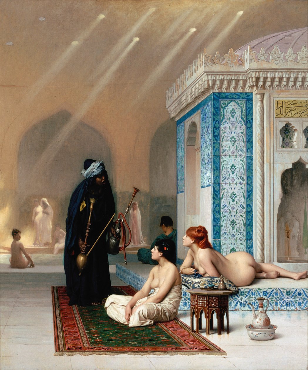 Piscina em um harém de Jean Leon Gerome