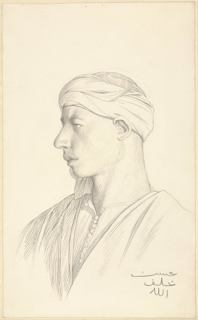 Retrato de um Fellah Egípcio de Jean Leon Gerome