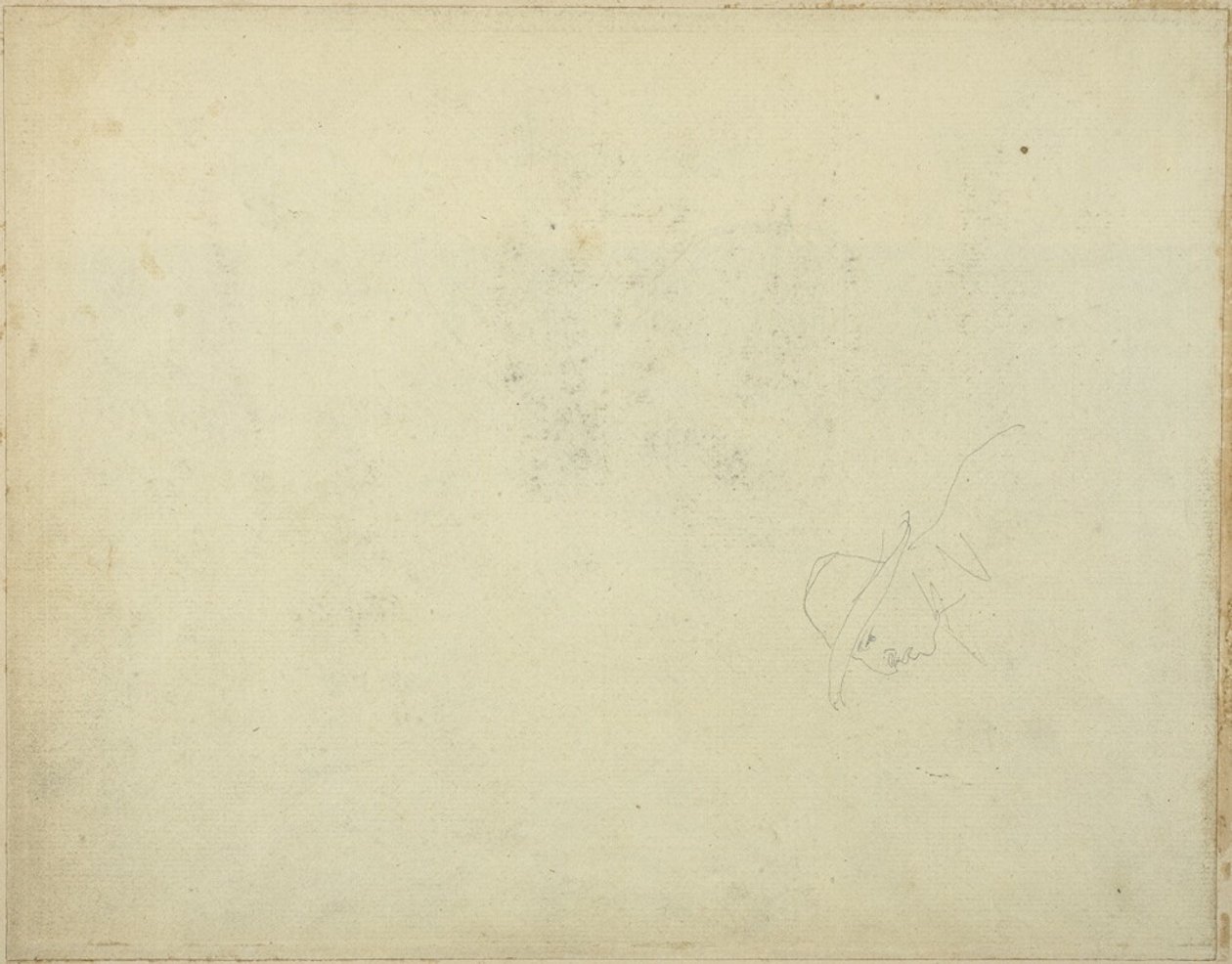 Caricatura de um homem que usa um chapéu de abas largas de Jean Louis André Théodore Géricault