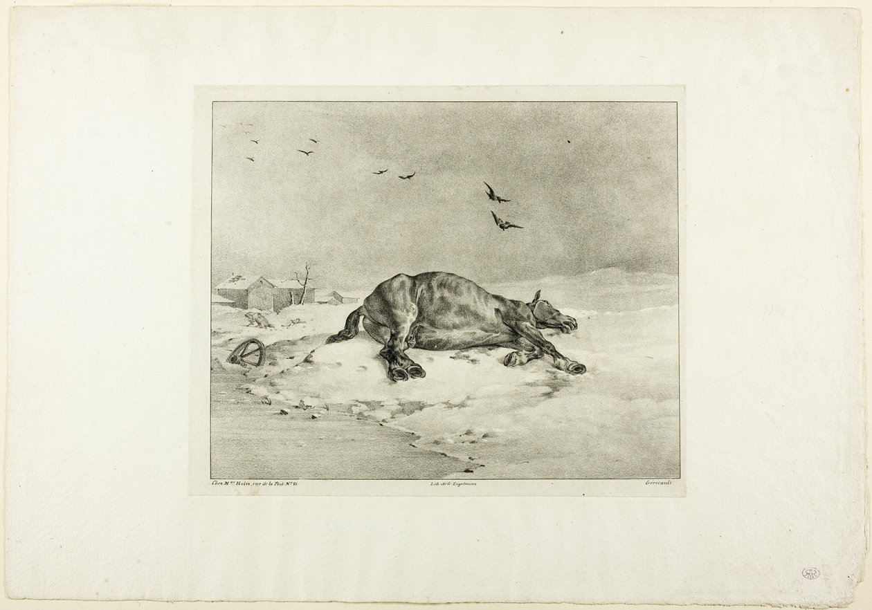 Cavalo morto de Jean Louis André Théodore Géricault