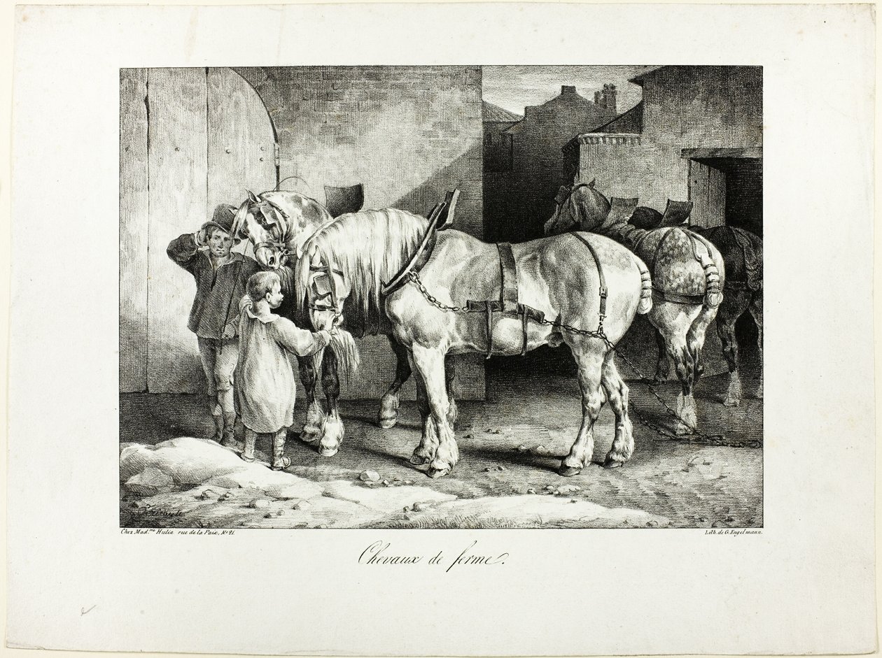 Cavalos de quinta de Jean Louis André Théodore Géricault