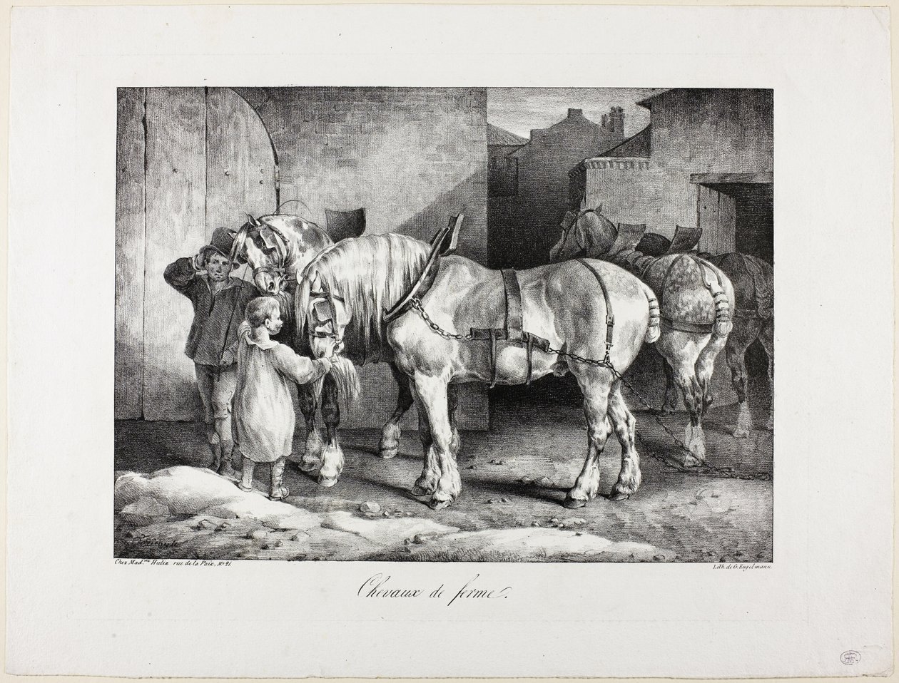 Cavalos de quinta de Jean Louis André Théodore Géricault