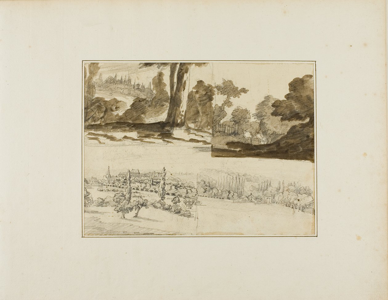 Quatro paisagens de Jean Louis André Théodore Géricault